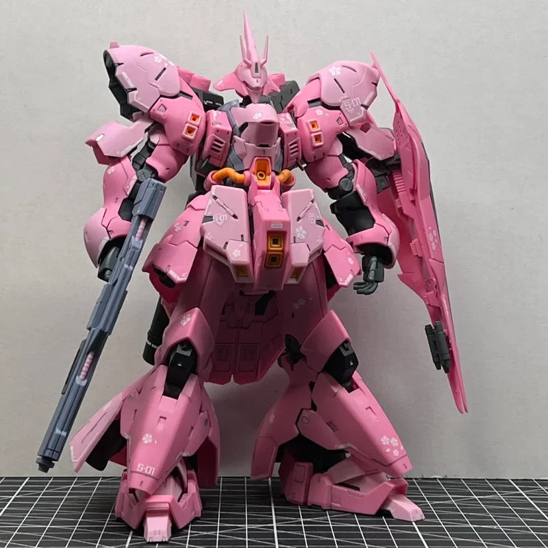 STAR RG Sazabi 1/144 Cherry Blossom Pink Color Scheme Mech Assembly Model Kit Action Figures Boys' Puzzle Toy Collectible Gift