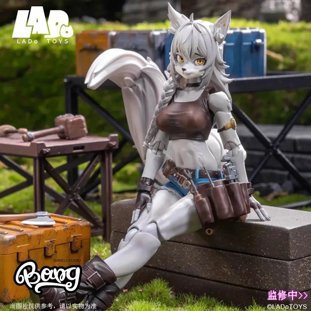LADOTOYS ERA-001 1/12 Scale Liya Cute Wolf Sister Repairer Action Figures Soldier Movable Joints Anime Model Collection Toy Gift