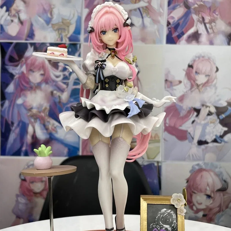 Honkai Impact 3 Elysia Pink Maid Outfit Cute Bishoujo Figure Anime Game Model Ver. Desktop Decor Collectible Toy Fan Gift 24cm