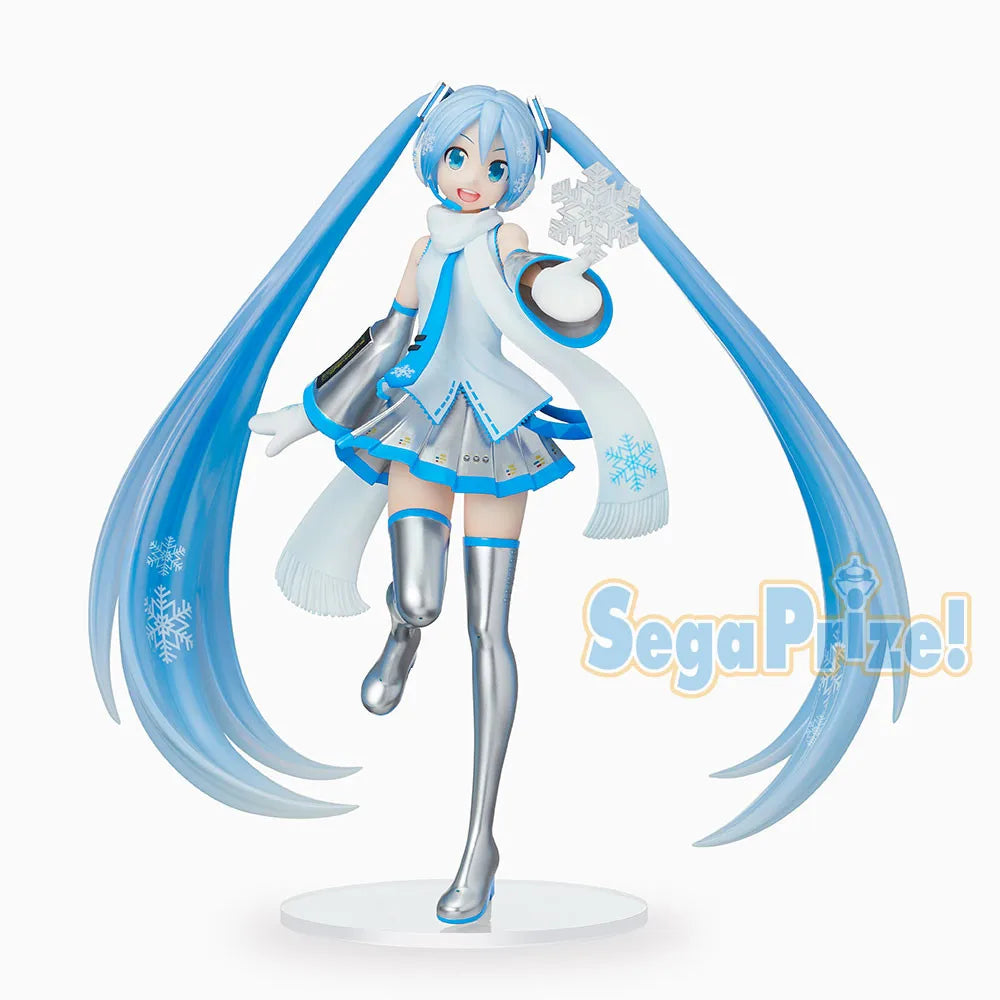 22CM Anime Figure Vocaloid Hatsune Miku SPM Figure Snow Miku Skytown Ver Standing Anime Model Toy Gift Collection Action Figure