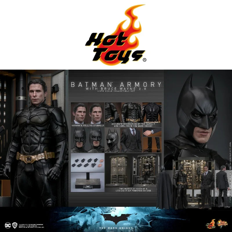 In Stock HOTTOYS HT 1/6 MMS750 Batman Armory The Dark Knight Bruce Wayne 2.0 Action Figures Collectable Model Surprise Toy Gift