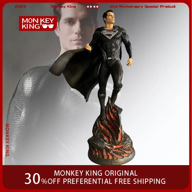 73cm Justice League Figure Superman Extremely Large Standing Posture Can Glow Anime Collection Model Resin Desktop Ornaments Toy