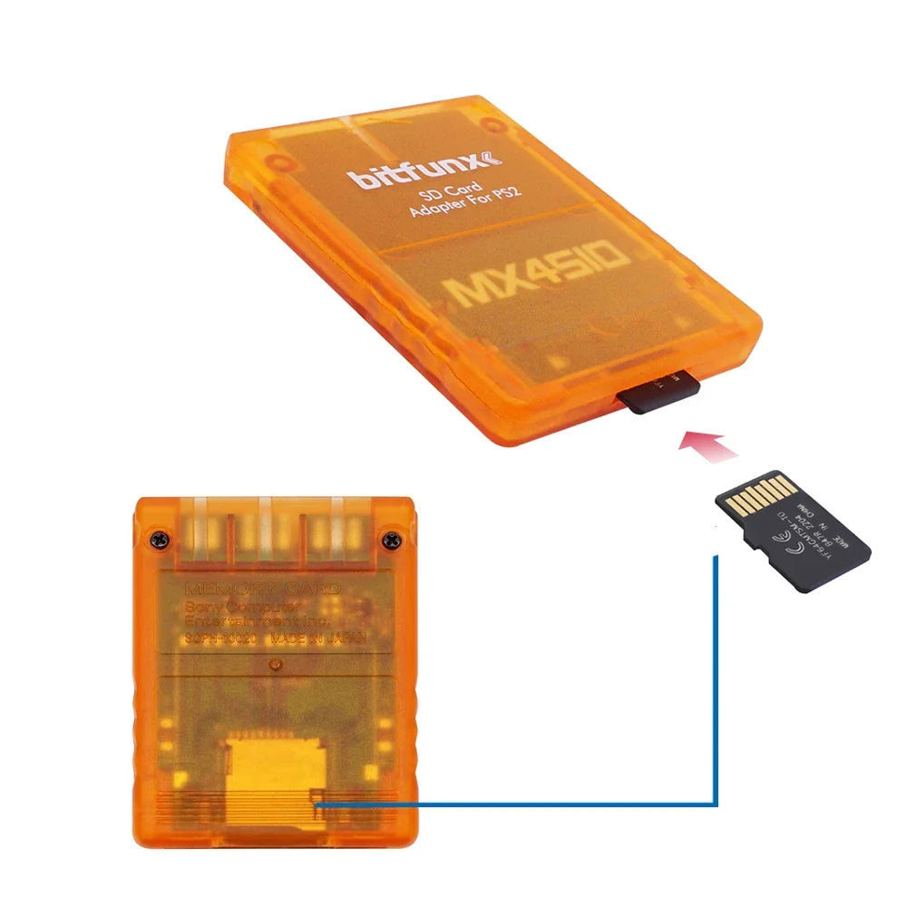 BitFunx MX4SIO SIO2SD TF/SD Card Adapter Program Game Card For PS2 Game Consoles Video Consoles