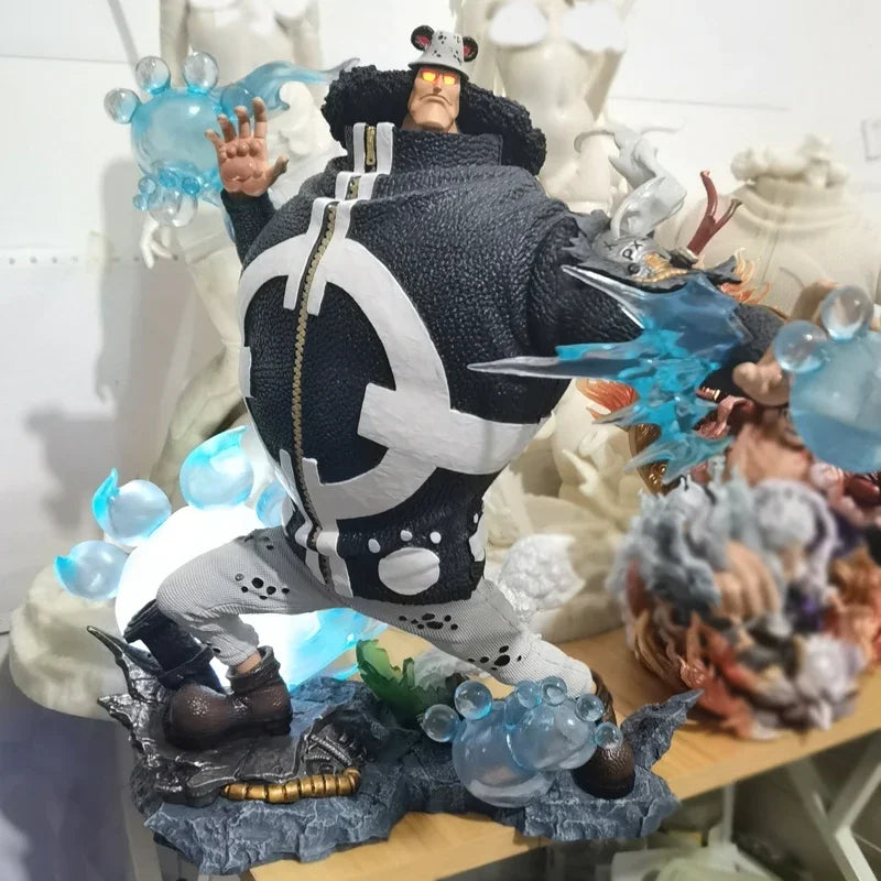 32cm One Piece Anime Figure Bartholemew Kuma Exchangeable Hands Can Emit Light Collection Ornaments Decorat Model Doll Gift Toys
