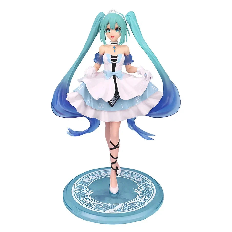 Anime Hatsune Miku 19cm Cinderella Fairy Tale Wonderland Figure, a gift for girls, an anime model ornament.