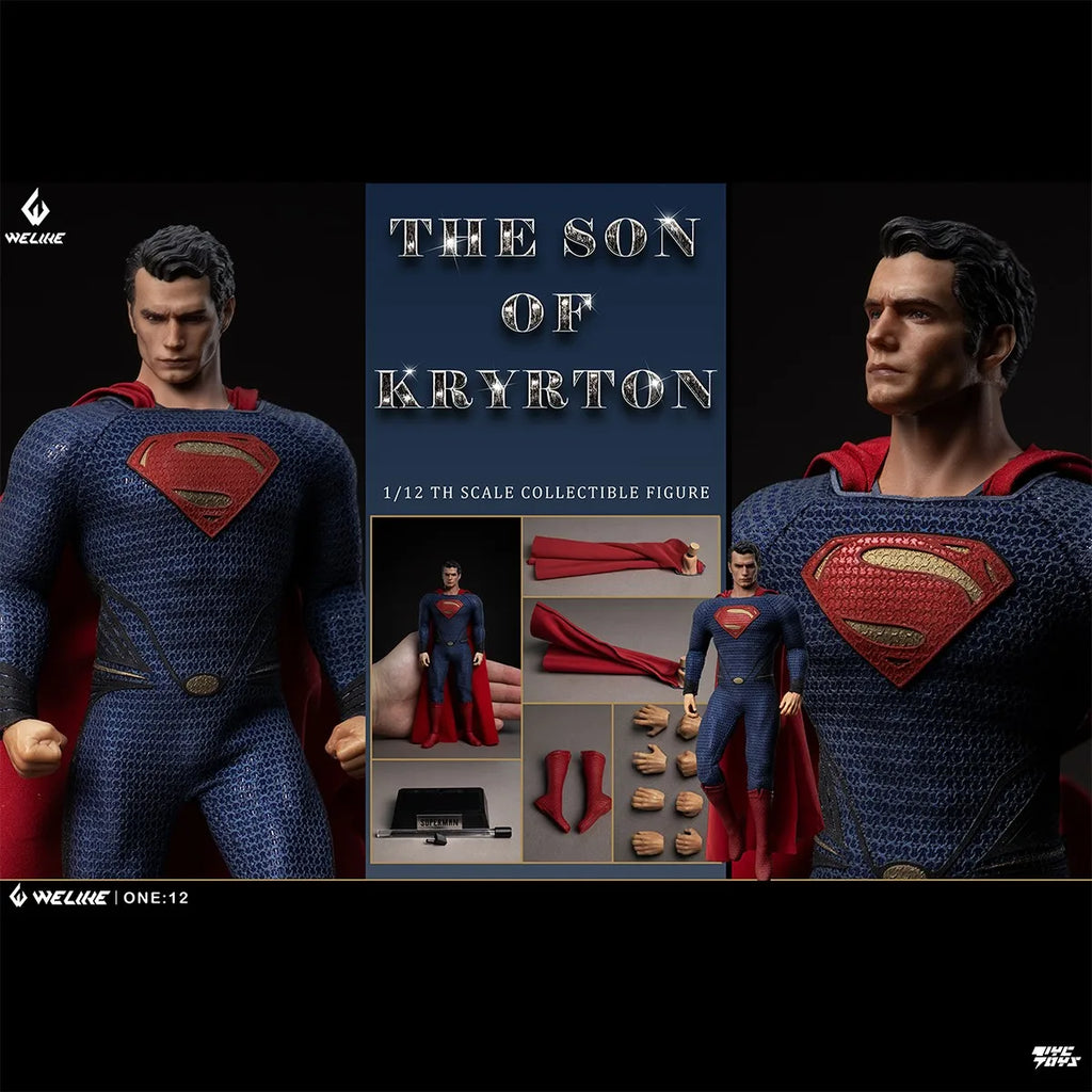 In Stock WELIKE TOYS Son of Krypton Superman 1/12 Scale Fabric Suit Action Figure WLT03 Anime Models Toy Doll Gift Collectible