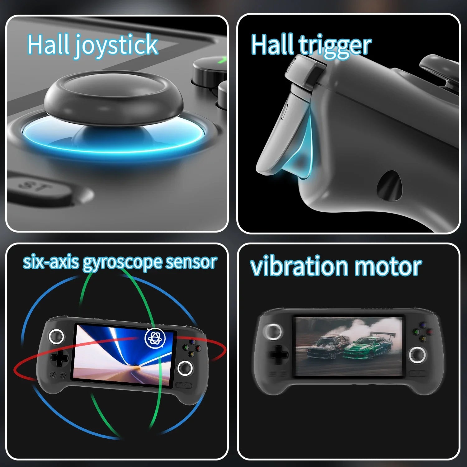 Retro Gaming Console RG556 Android 13 OS 5.48-inch AMOLED display 5500mAh battery WiFi, Bluetooth, wireless connectivity Retro v