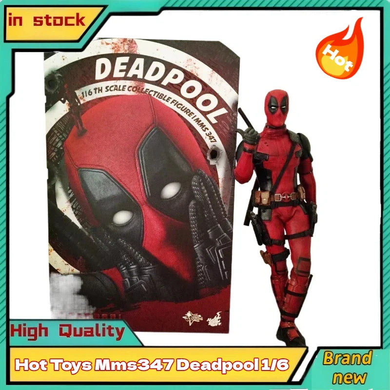 Neue Hot Toys Mms347 Deadpool 1/6 Scale Anime Deadpool 1.0 Sammler-Actionfigur Modellspielzeug Szenenornament Geschenk 31cm
