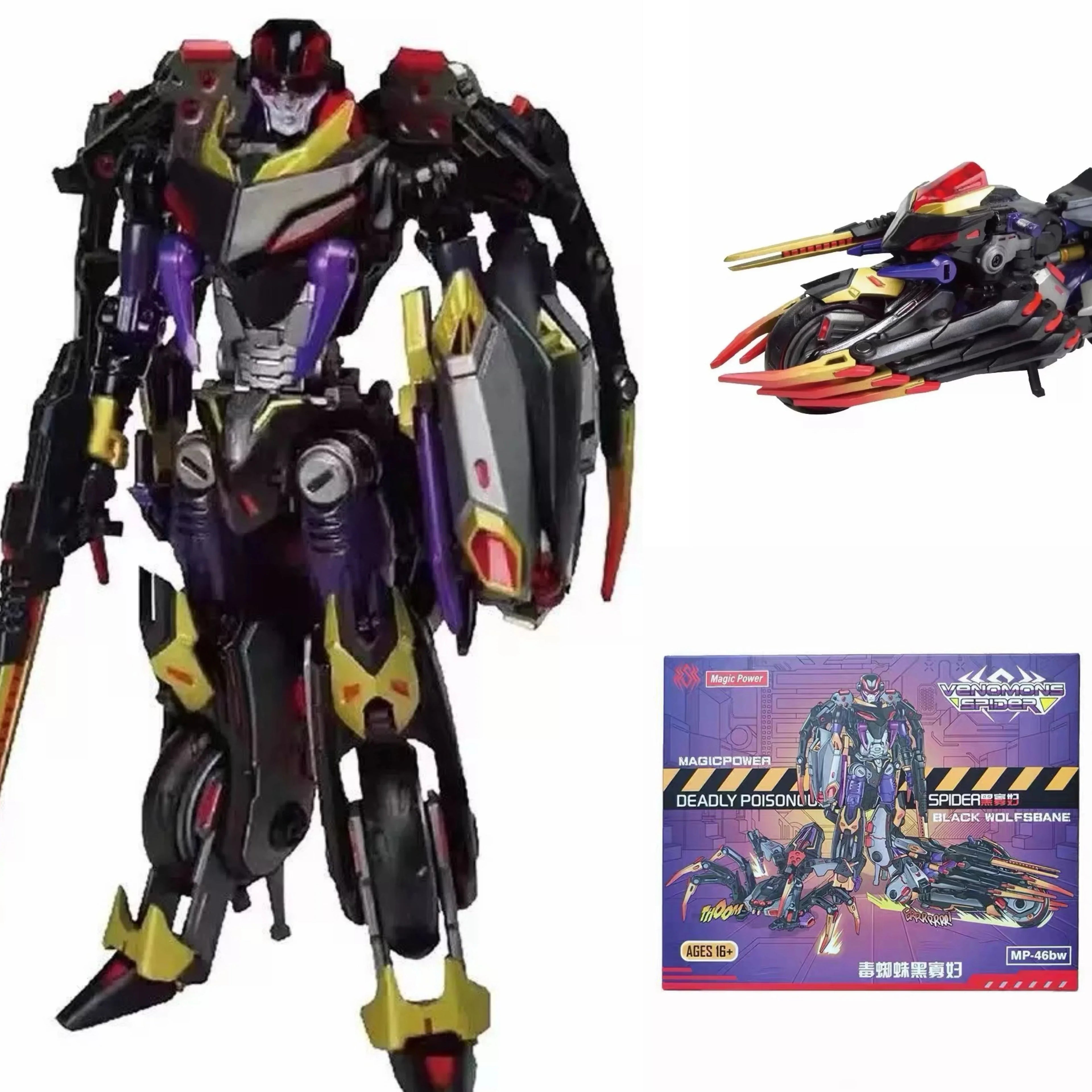 Magic Power Transformation MP-46BW MP46BW Blackarachnia Black Wolfsbdne Action Figure Robot Toys