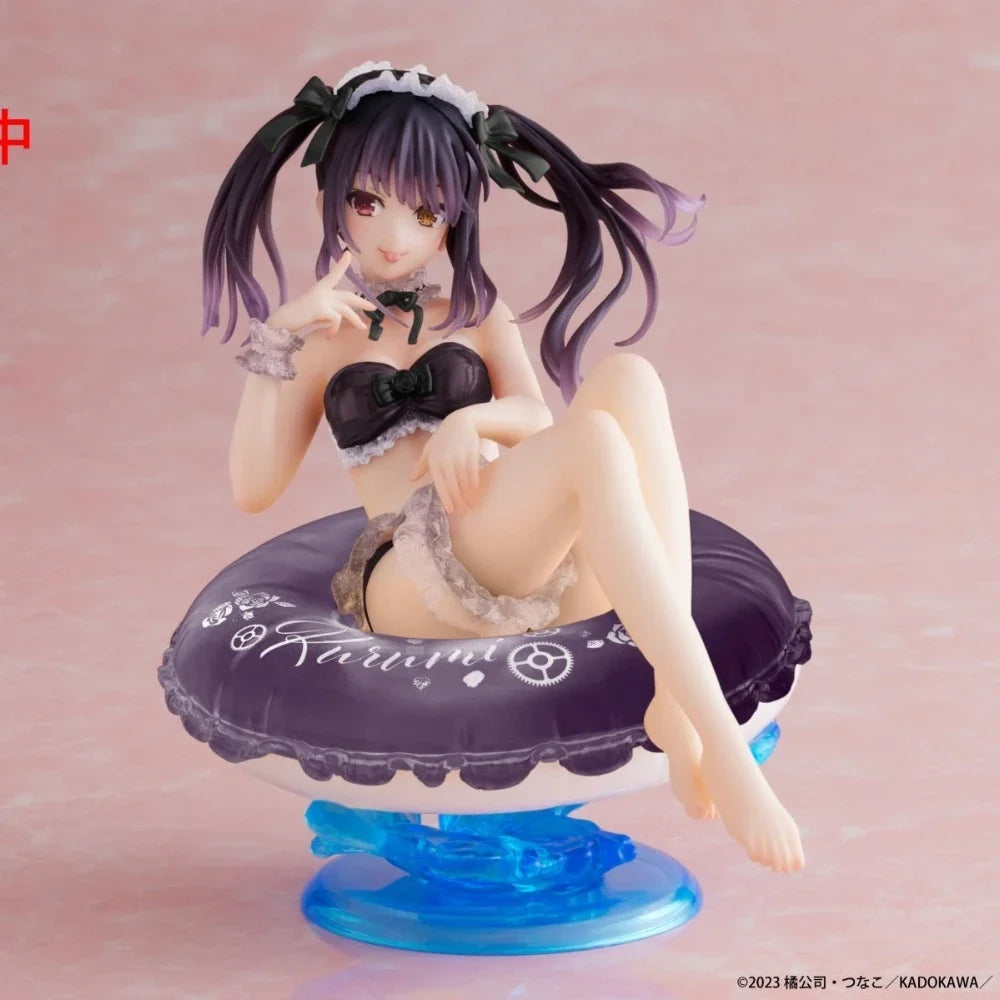 In Stock TAITO Original Genuine Anime DATE ALIVE IV Aqua Float Girls Figure Kurumi Tokisaki Renewal 10cm Collections Model Toys