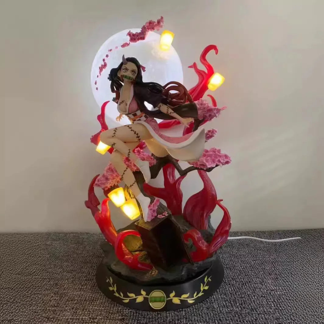 42cm Kamado Nezuko Figure Anime Girl PVC Action Figure Toy Game Statue Light Adult Collection Model Doll Gift
