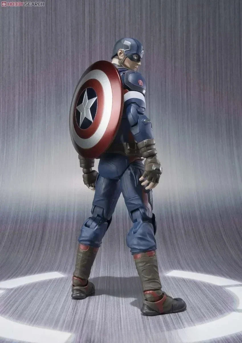 In Stock Bandai Original MARVEL S.H.Figuarts SHF Avengers：Age of Ultron Captain America Figure Model Collection Toy Gift