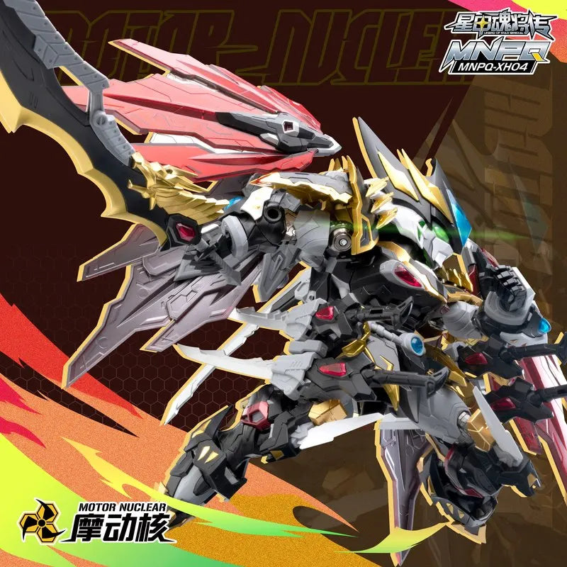 Motor Nuclear Gan Jiang Q Version Assembly Model Kit Action Figures With Alloy Skeleton Cape Effect Parts Storage Base Gift Toys