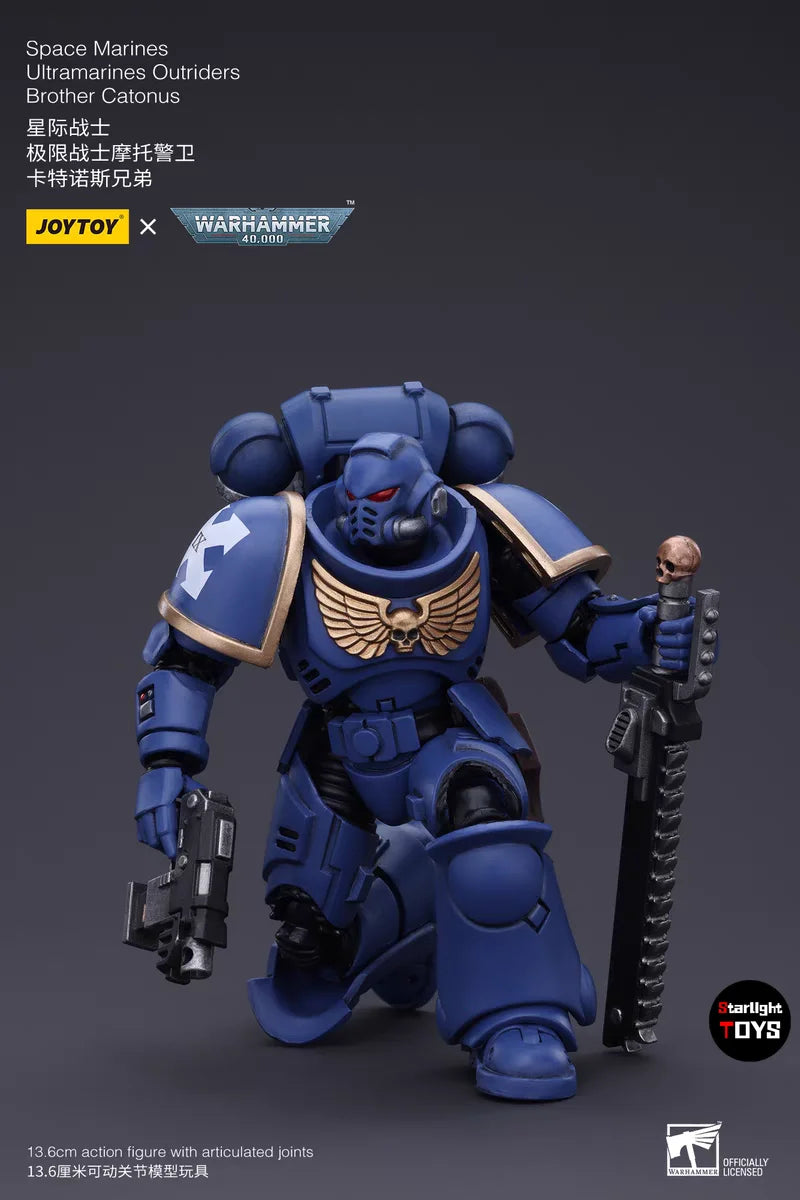 JOYTOY 1/18 Action Figure Warhammer 40K Space Marines Ultramarines Outriders Toys Model Ornaments Collection Gifts