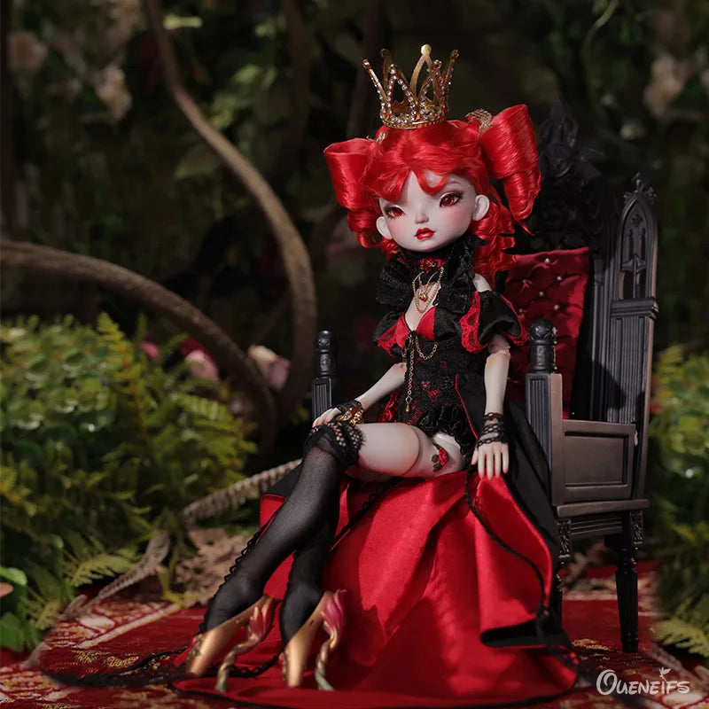 Heart BJD Doll 1/6 Red Queen Movable Joint Fullset Fashion Toys Heart-shaped Cane for Girls Gifts YOSD Doll