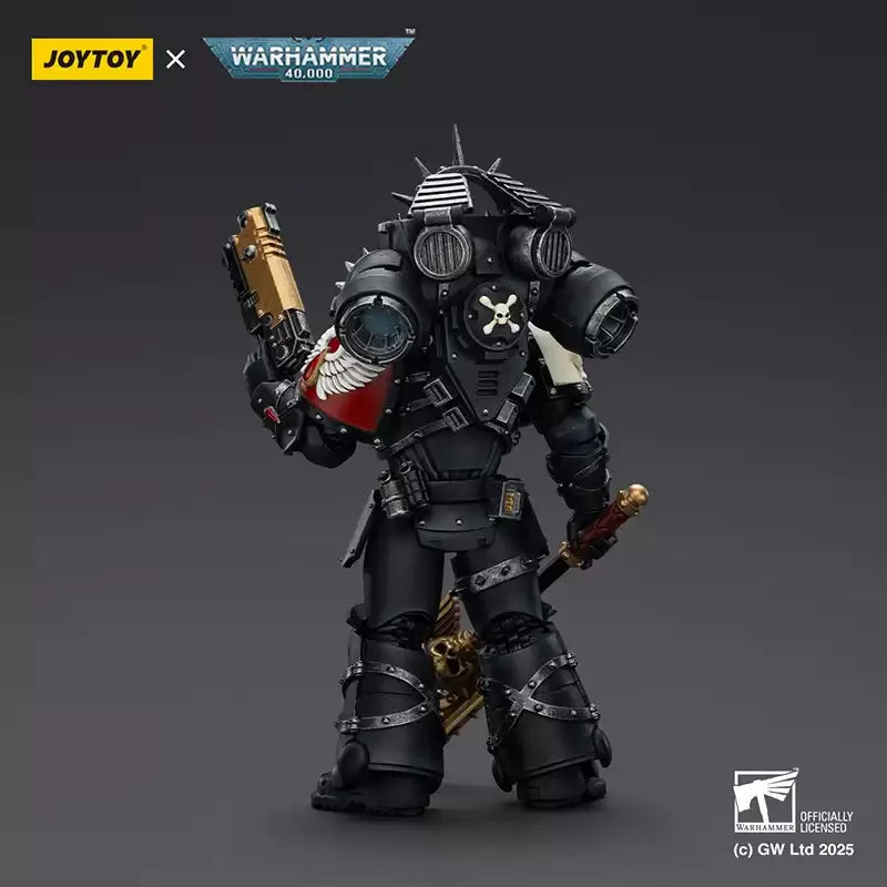 JOYTOY Warhammer 40K 1/18 Blood Angels Lemartes With Jump Pack,Blood Crozius and Absolver Bolt Pistol Soldier Action Figure Toys