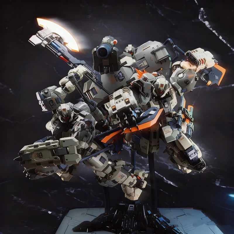 MOSHOW 1/100 Fox Hound II 20cm Butcher Type 2 Action Figures Military-Style Robot Model Toy With Display Base Desk Deco Boy Gift