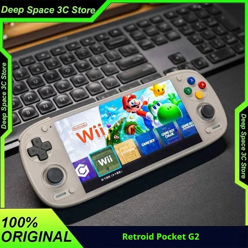 Retroid Pocket G2 Android Game Console 5.5 Inch 1080P AMOLED Screen 5000mAh Handheld Gaming Device with Hall-Effect Joystick