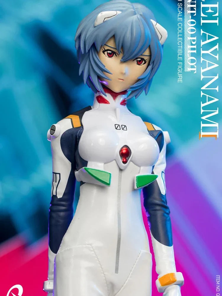 1/6 Collectible Ayanami Rei Anime Girl Action Figure EVA White Leather Bodysuit Decor 12" Full Set Decliate Female Soldier