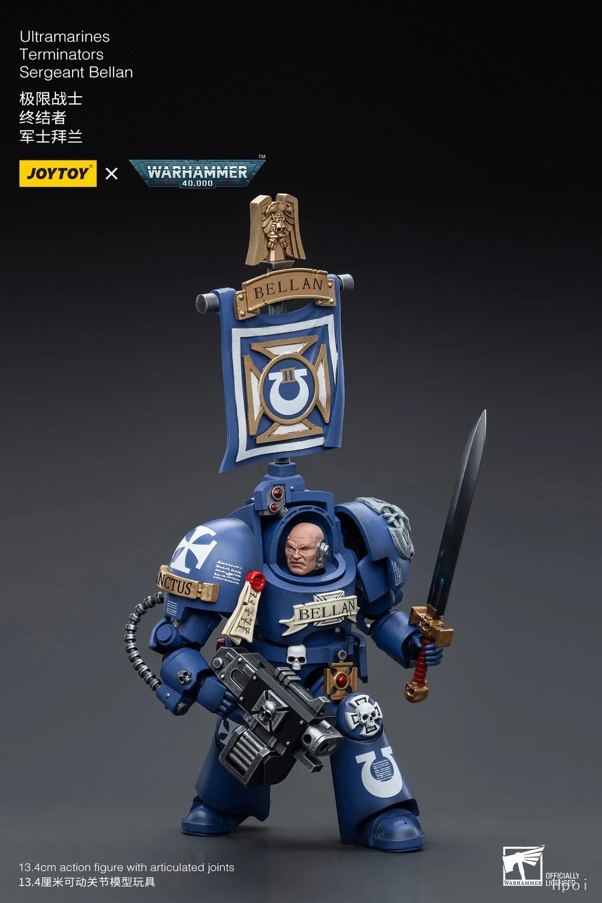 【UA】JOYTOY  Warhammer 40K  Scale 1/18 Action Figures UltramarinesTerminators Sergeant Bellan Models Toys Gifts