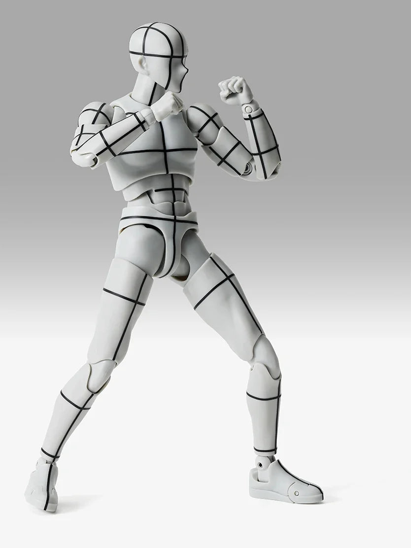 Bandai SHFiguarts B0DY-KUN Wireframe Gray Color Ver Sketch Draw Action Figure Artist Art Painting Drawing Mannequins Movable