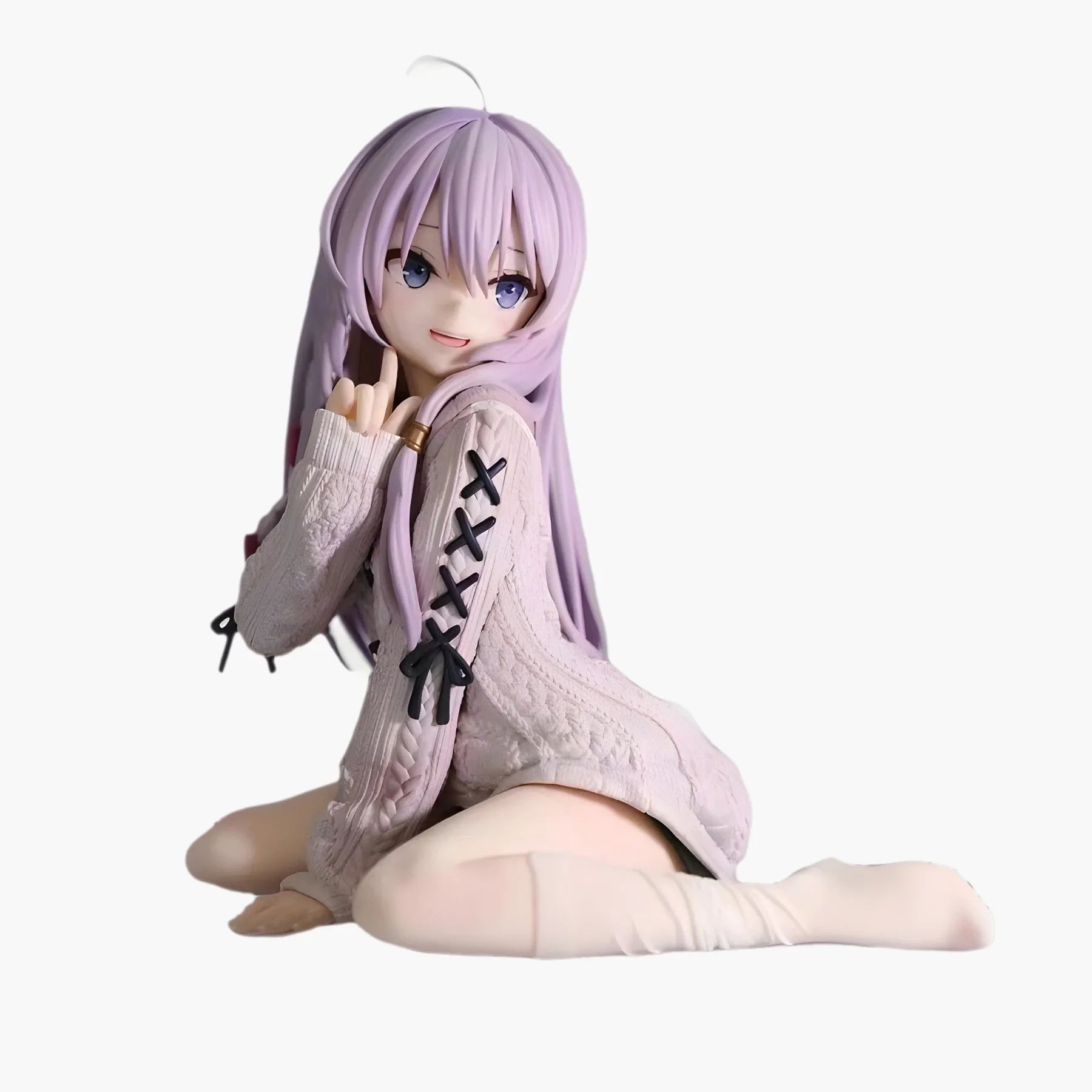 The Journey of Elaina Anime Figures GK Model Elaina Sweater Doll Action Figure Room Decor Gift Toys 13cm
