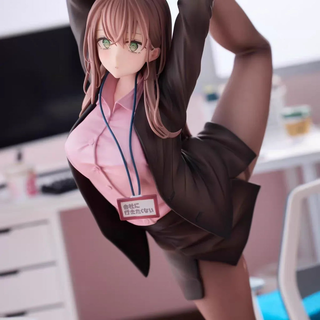 Lazy OL Girl Anime Figure Soft Body Beautiful Girl Collectible Model Gift for Boys Static Proportion /9 Available Sto
