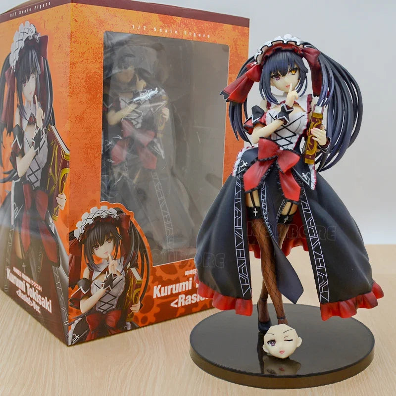 24cm KDcolle Date A Live Kurumi Tokisaki Anime Girl Figure Date A Bullet Yatogami Tohka Action Figure Adult Sexy Model Doll Toys