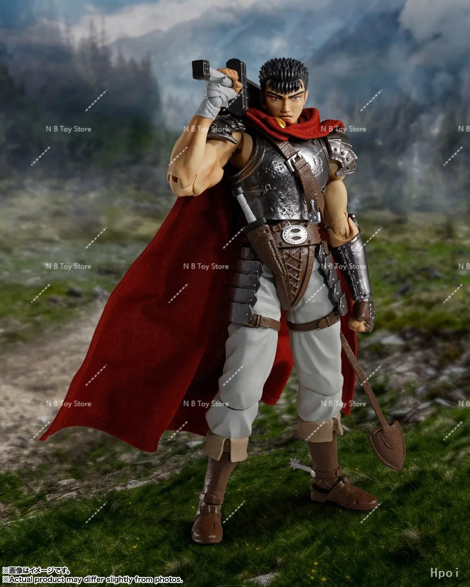 in Stock Original Anime Figure Bandai Berserk Guts S.H. Figuarts Action Figure SHF Toys Collector Model 16CM Doll Gifts