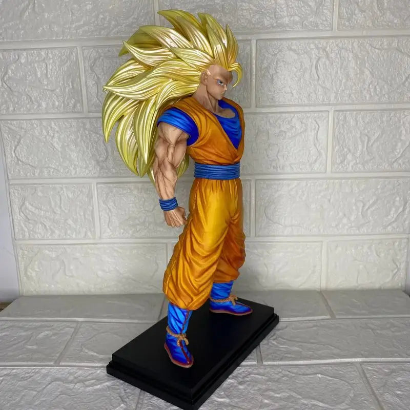 34cm Jt Super Saiyan 3 Goku Dragon Ball Action Figure Collectible Anime Model Statue Desktop Decoration Gift In 2 Colors