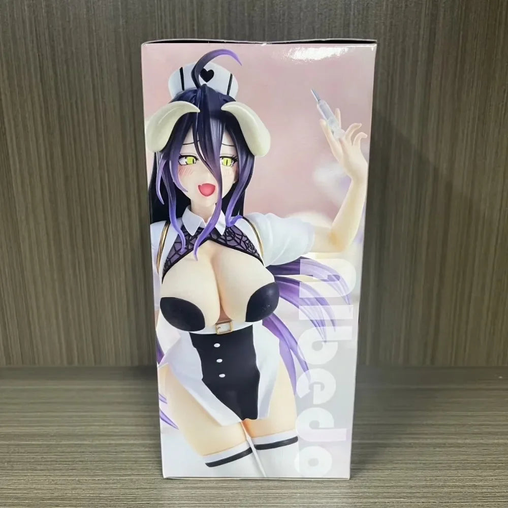 In Stock System Service Original Genuine Anime Overlord Vivit Figure Albedo Nurse Ver. 18cm Collections Models Toy Figures Gift
