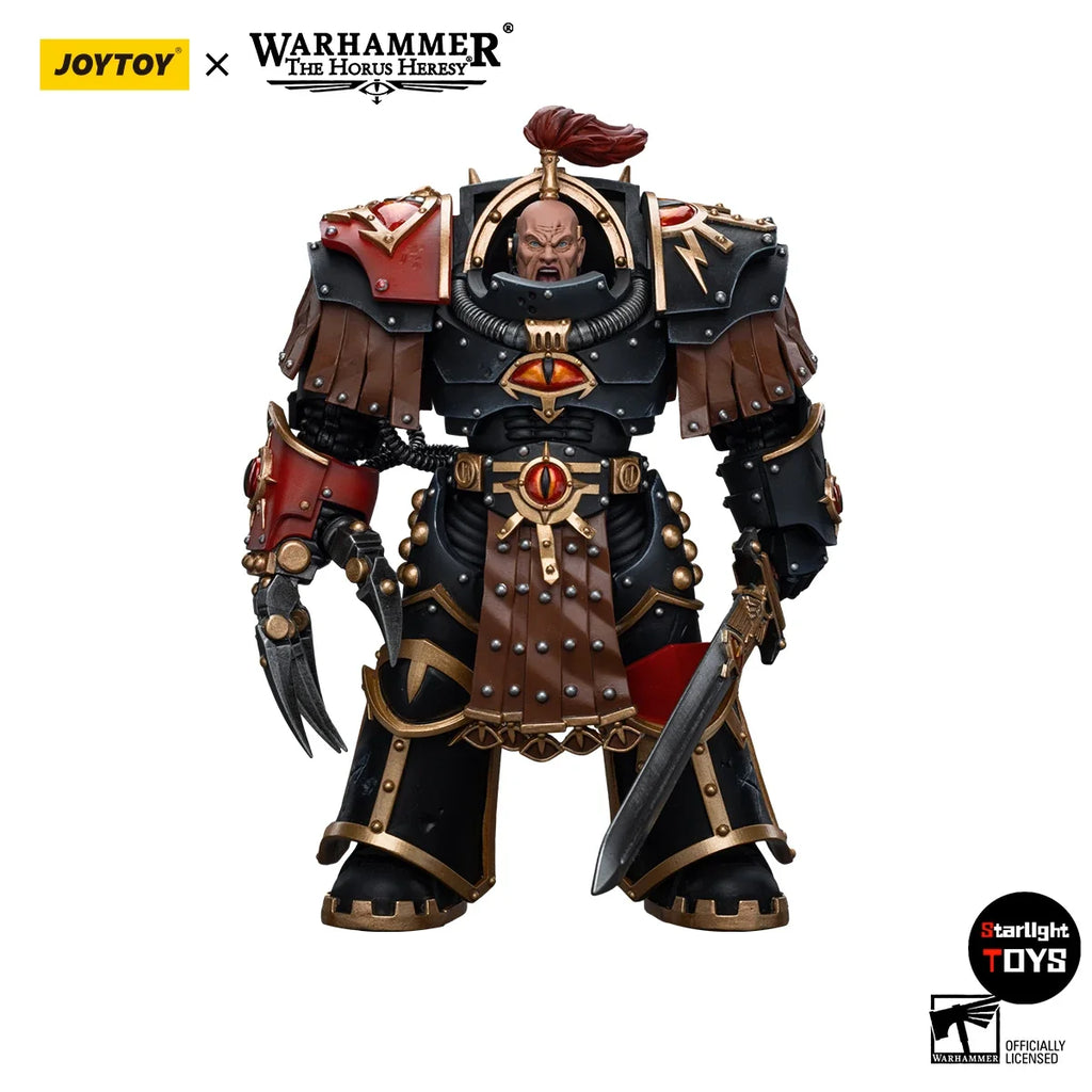 JOYTOY 1/18 Action Figure Warhammer 40K Sons of Horus Ezekyle Abaddon First Captain of The XVith Legion Model Toy Gifts