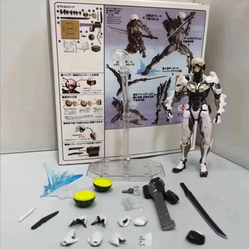 Kaiyodo Revoltech Metal Gear Solid Raiden Action Figure PVC Movable Model #140 Collection Solid Snake Jack Figurine Toys 15cm