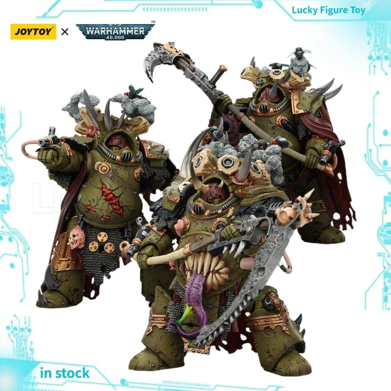 【In stock】JOYTOY 1/18 Action Figure Warhammer 40K Death Guard Deathshroud Terminator Champion Terminator 3PCS Model Toys