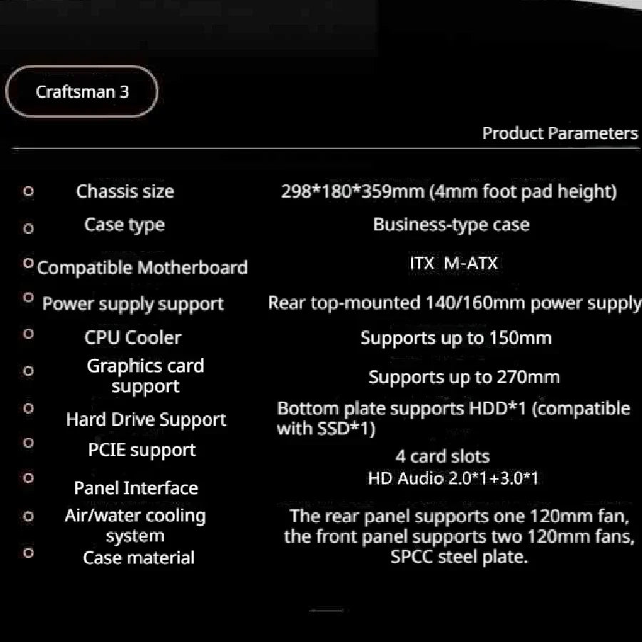 WJCOOLMAN Craftsman 3 MTAX/ITX PC case Glass transparent wooden strips panel gabinetes gamers desktop business computer case