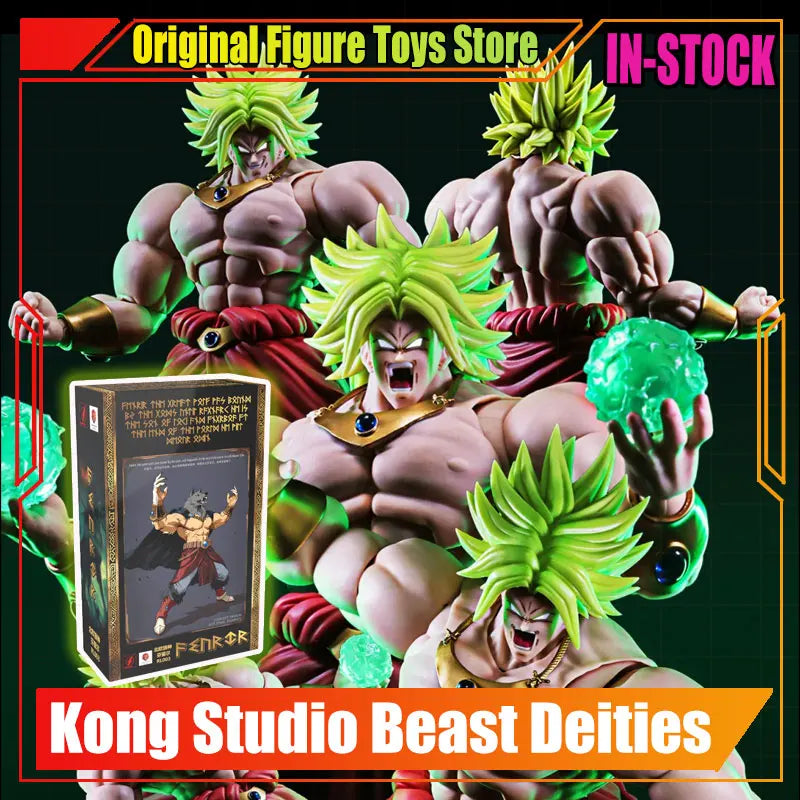 In Stock Kong Studio Beast Deities Dragon Ball Z Broly Figure Super Saiyan 3 Broly Norse God Fenrir Anime Action Figure Gift Toy