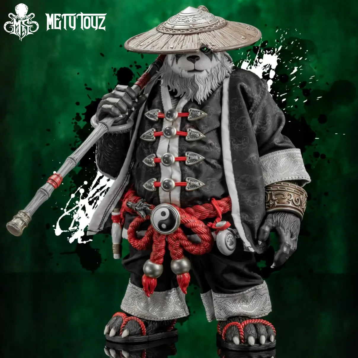 Metytoyz Memory Toys Adventurer World Wave 4 Kung Fu Master Wander Panda WuQingLie 20cm Action Figure Collection Model Doll Toys