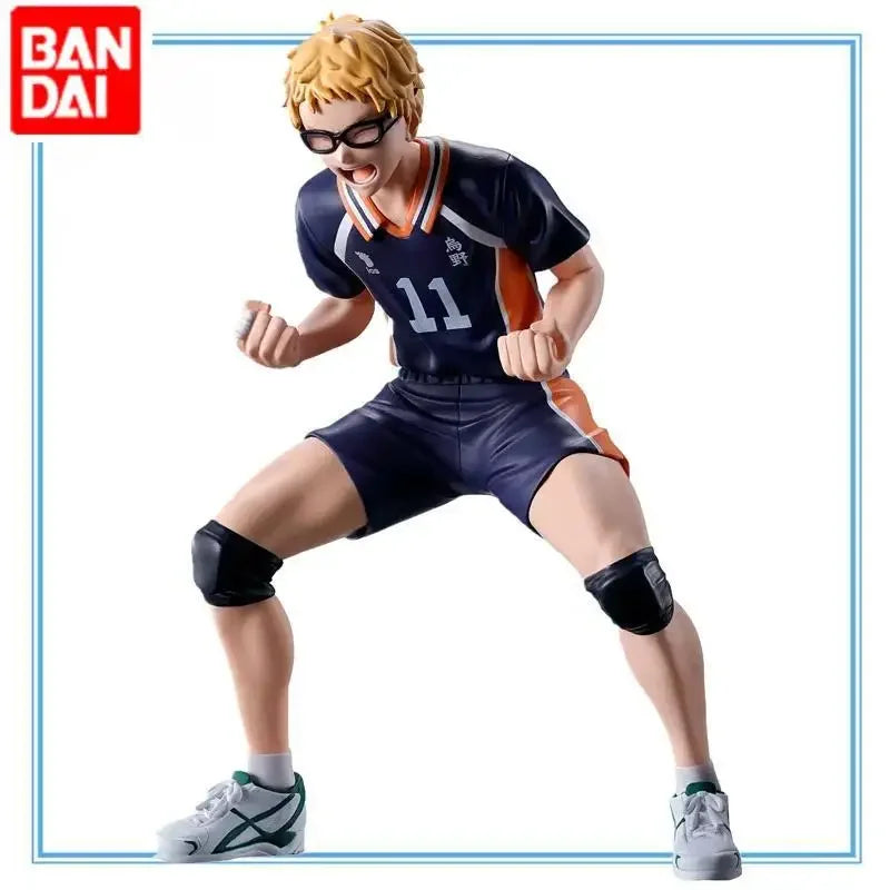 In Stock Genuine Banda Banpresto Haikyuu!! Kei Tsukishima PVC Posing Figure Model Original Anime Desktop Ornament Doll Toys Gift