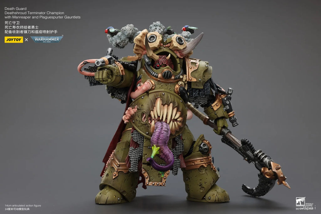 Original in Stock JOYTOY WARHAMMER 40K Death Guard Deathshroud Terminator Champion 1/18 Scale Figures Model Toy Gift Collection