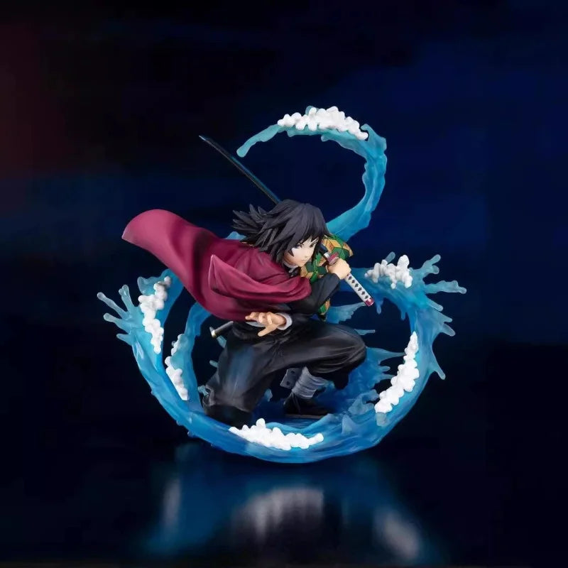 Hot 17cm Demon Slayer Zero Tomioka Giyuu Anime Action Figure Pvc Collection Model Toy Desktop Ornament Model Toys