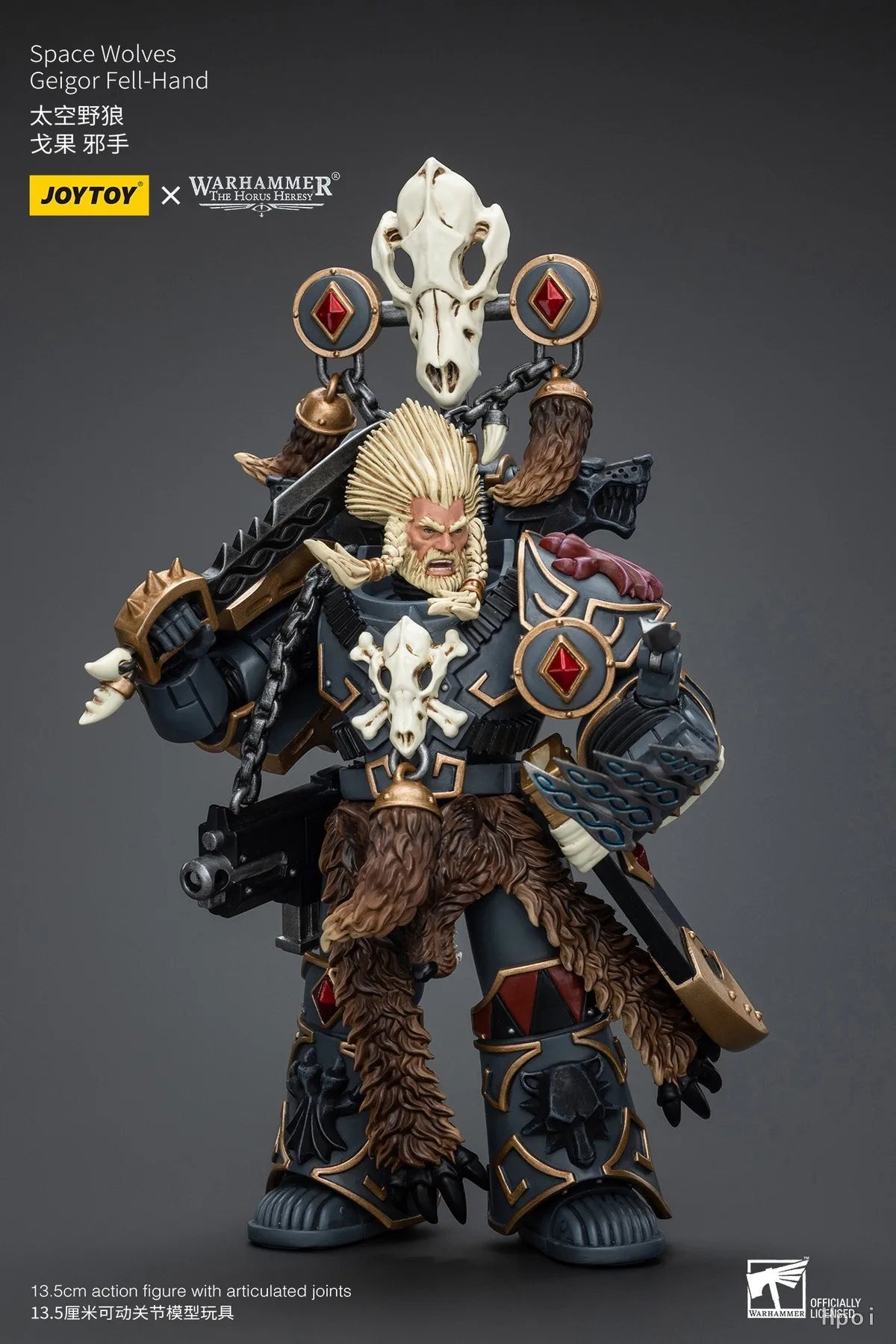 Original in Stock JOYTOY Space Wolves Geigor Fell-Hand 1/18 Figures Model Toys Collection Gift Ornaments