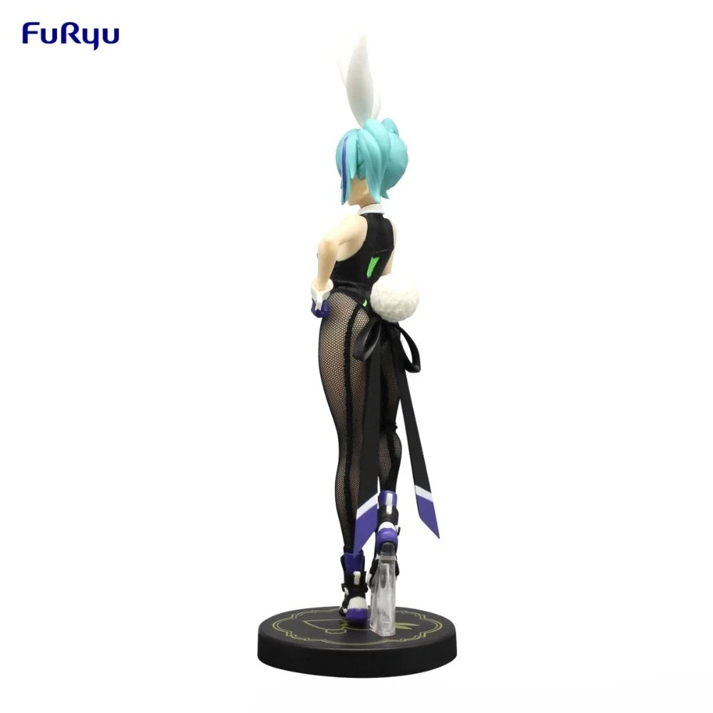 In Stock FuRyu Original Genuine  Piapro Characters Hatsune Miku BiCute Bunnies Figure Street Violet Color Ver. 30cm Model Toys