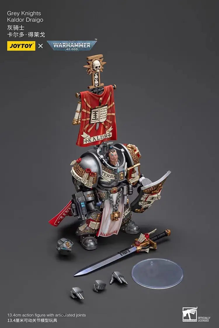 【In Stock】JOYTOY Warhammer 40K Grey Knights Kaldor Draigo 1/18 Action Figures Collection Models Toys