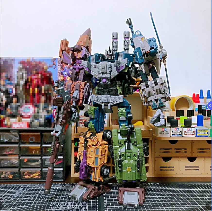 JINBAO large size 8869 Transformation Toys 5IN1 Combiner Robot Model Predacons Rampage Brawl Swindle Onslaught model