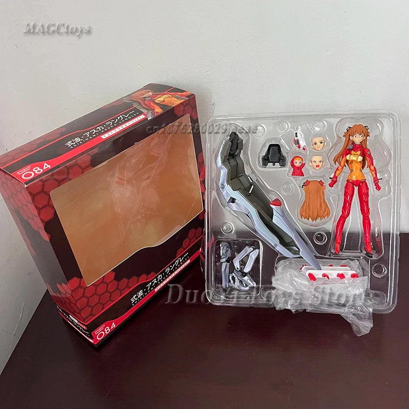 14CM Figma 084 Asuka Langley Shikinami: Test Plugsuit ver. Evangelion:2.0 Asuka NEW THEATRICAL EDITION Action Figure Model Toys