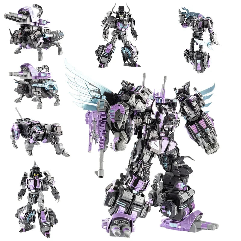 6IN1 JINBAO MMC Predaking Nero Rex Black Ver G1 Transformation Action Figure KO Movie Model Combiner Deformation Car Robot Toys