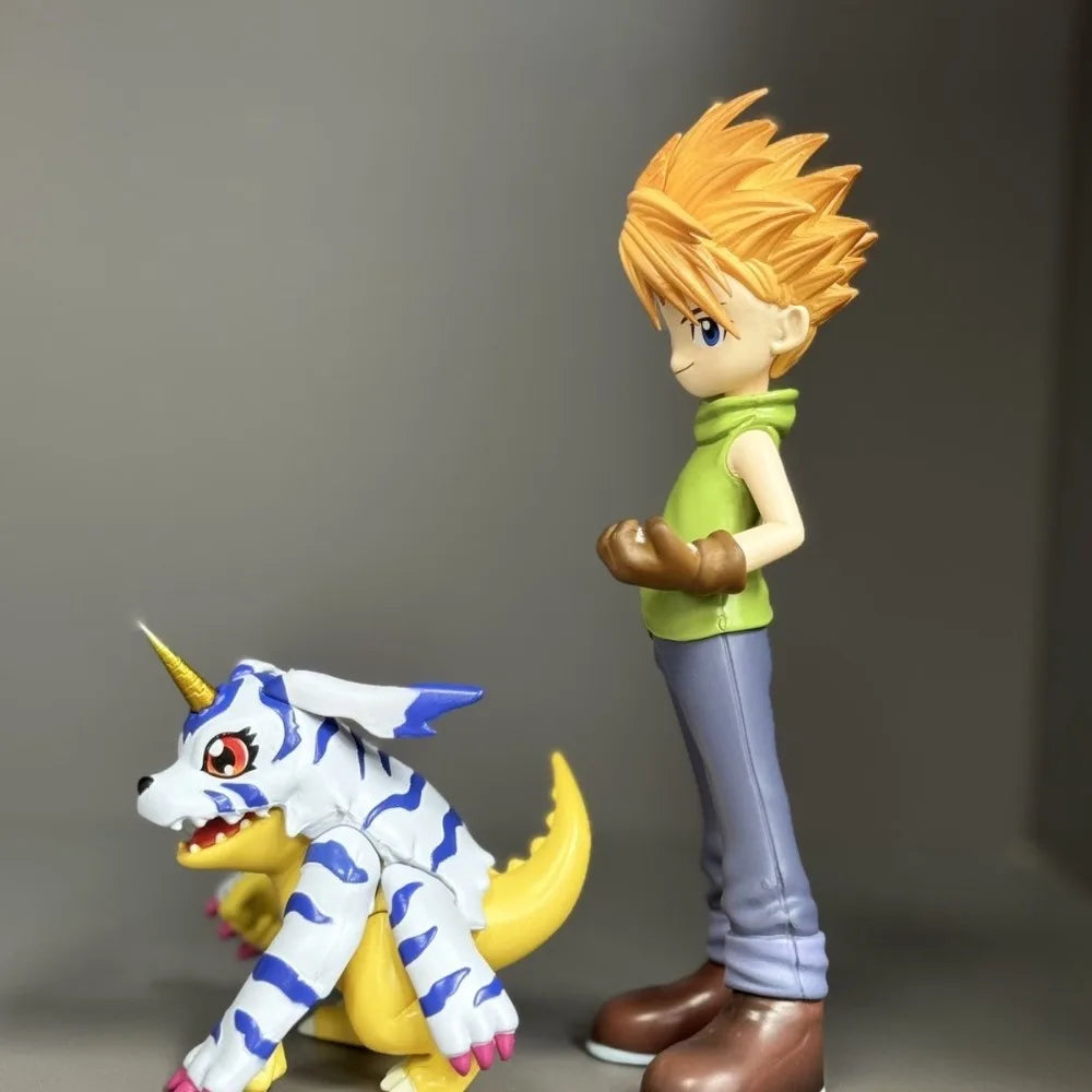 8-16.5cm Anime Digimon Adventure Figure Ishida Yamato And Gabumon Action Figure PVC Collectible Model Toys Gifts