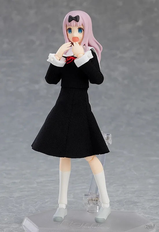 Original Max Factory Figma#540 Miss Kaguya Wants Me To Confess My Love Fujiwara Chika Anime Figure Model Toy Gift Collection