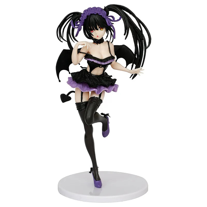 Cute Anime Tokisaki Kurumi Purple Nightmare Ver. PVC Action Figure Game Statue Collection Model Kids Toys Doll Gifts 21cm