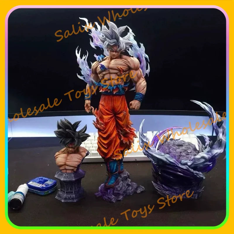 LK Factory Dragon Ball Anime 42cm Ultra Instinct Son Wukong Gk Model Trending Toys Surroundings Action Figure Collectible Toys